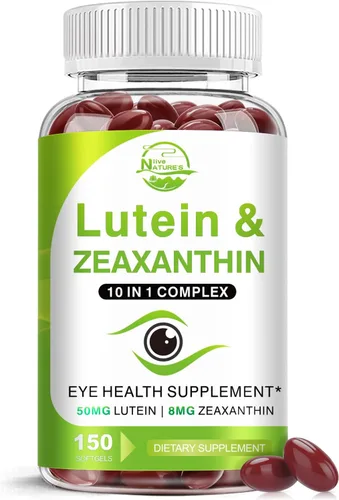 Suplementos de luteína y zeaxantina, suplemento de vitaminas y minerales para los ojos, multivitamínico para la visión y salud ocular con omega-3,