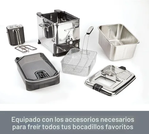 Miniatura 8 de Freidora Eléctrica All-Clad con Cesta y Tapa, Freidora Profunda de Acero Inoxidable para Uso Doméstico, 1700W, Apta para Lavavajillas