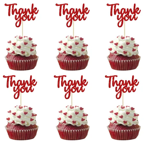 Miniatura 10 de Gyufise Paquete de 36 adornos para cupcakes con purpurina negra para Acción de Gracias, decoraciones para baby shower, niños y niñas, suministros