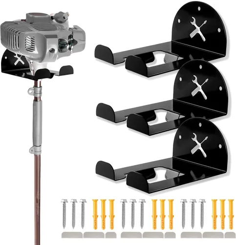 Soporte de Pared Mejorado para Recortadora - Colgador Resistente de 8" para Cortadora de Maleza para Soporte de Pared de Garaje, Organizador de