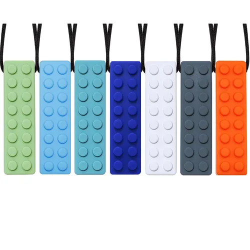 Miniatura 8 de Collares masticables para niños sensoriales, paquete de collares masticables para niños, niñas y adultos con autismo, TDAH, TEP, juguetes Arcoíris