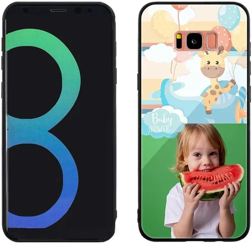 Miniatura 2 de Funda personalizada para Samsung Galaxy S8 Plus, funda personalizada antiarañazos con vidrio templado, funda protectora a prueba de golpes, de TPU