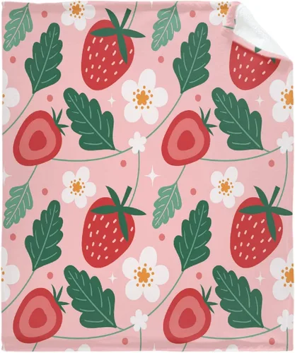 Miniatura 9 de Darani Manta de franela ligera de fruta de plátano, súper suave y acogedora, cálida y ligera, manta de franela suave de 60 x 50 pulgadas