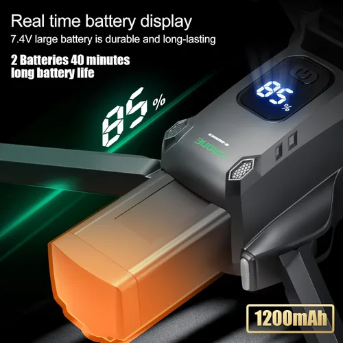Miniatura 4 de Drones con cámara para adultos 4K, control remoto con pantalla grande, FPV Drone con tiempo de vuelo de 50 minutos, GPS de retorno automático, dron