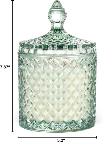 Miniatura 7 de Velas perfumadas de vainilla y lavanda, vela grande de mecha de madera de 14.8 onzas Cera de soja natural, 70 horas de larga duración No tóxicas