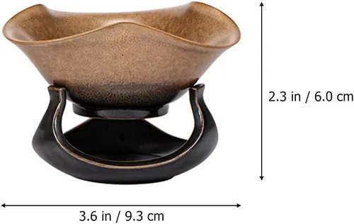Miniatura 2 de UPKOCH Filtro de té de cerámica Filtro de té de porcelana Infusor de té de hojas sueltas para ceremonia de Gongfu Kungfu con compacto tamaño de 2.34