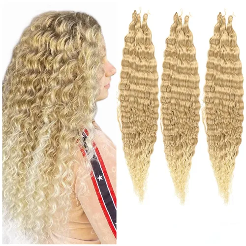 Miniatura 38 de 3 trenzas de ganchillo Passion Twist, cabello sintético preseparado para trenzar de 14 pulgadas, 3 paquetes de cabello trenzado pretrenzado