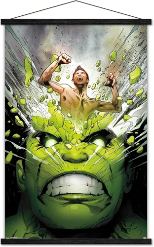 Miniatura 18 de Trends International Marvel Comics - Póster de pared de The Incredible Hulk - Cover #171, 14.725 x 22.375 pulgadas, versión enmarcada de madera