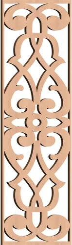 Miniatura 185 de 9 3/8"W x 24 3/8"H x 1/4"T Bellaire Decorativos Paneles de pared de madera calado, abedul