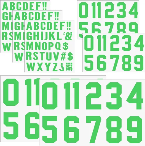 Miniatura 18 de 190 Piezas Letras Termoadhesivas Números Termoadhesivos Alfabetos Pegatinas de Tela Parches de Números de 8 Pulgadas y 3 Pulgadas Letras