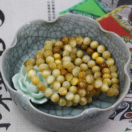 Miniatura 134 de Amandastone Pulsera elástica de cuentas redondas de 0.315 in con piedras preciosas naturales de 7 pulgadas