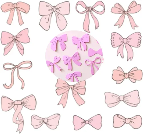SunnyKids - Troqueles de corte de metal con lazo pequeño, plantillas de decoración de arco pequeño, manualidades, troqueles de corte de tarjetas,