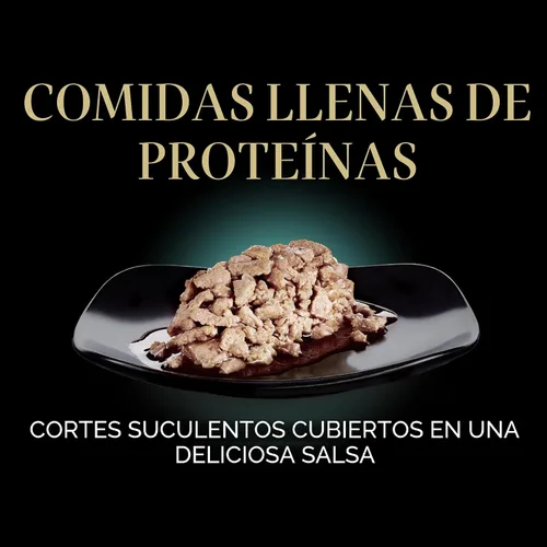 Miniatura 5 de Sheba Perfect Portions - Cortes de comida húmeda para gatos en salsa, plato de pollo asado, plato de pavo tierno, con salmón sostenible y con atún