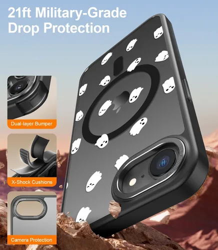 Miniatura 614 de Goodon para iPhone 15 Pro Max con protector de pantalla de privacidad, compatible con Magsafe, funda translúcida mate a prueba de golpes - Linda