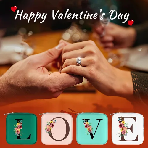 Miniatura 2 de Parima Regalos para amigas, hermana, organizador de joyas rosa con espejo, regalos para mujeres, amigas, regalos de cumpleaños, caja de joyería