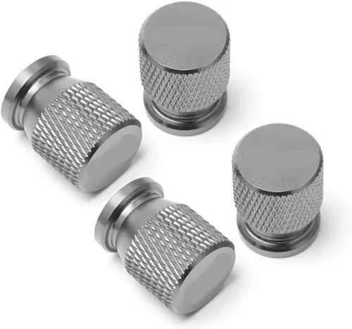 Miniatura 5 de 4PCS Car Wheel Tire Valve Caps Tyre Stem Covers Airdust Waterproof Compatible with(Black)