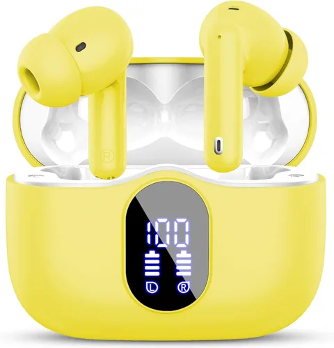 Miniatura 16 de Auriculares inalámbricos, Auriculares Bluetooth 5.4 con graves estéreo, Auriculares intrauriculares con micrófono de cancelación de ruido y pantalla