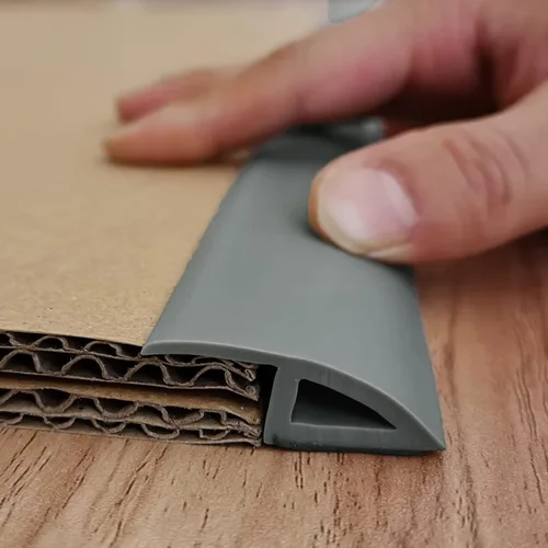 Miniatura 8 de Tira de transición de umbral de PVC, tira ligera para bordes para alfombras/azulejos de madera, incluye tiras autoadhesivas (negro)