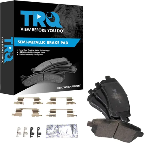 Miniatura 210 de TRQ Pastillas de freno delanteras semi metálicas compatibles con Ford Expedition 2018-2021 F-150 2018-2020 Lincoln Navigator 2018-2022
