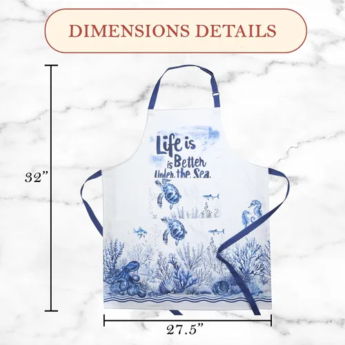 Miniatura 3 de Vintage Vista Delantal de cocina 100% algodón, delantales ajustables para mujeres, delantales de cocina para hombres, delantal de chef unisex