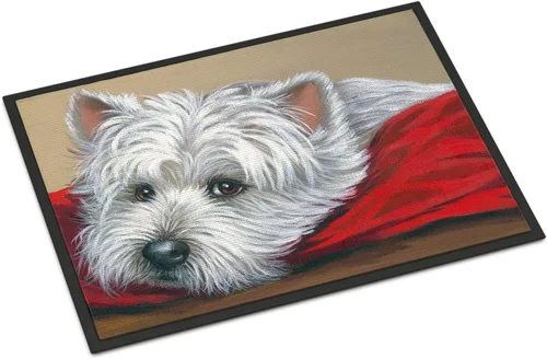 Caroline's Treasures PPP3284JMAT Westie - Tapete de 24 x 36 pulgadas, para puerta delantera, para interiores y exteriores, antideslizante, lavable,