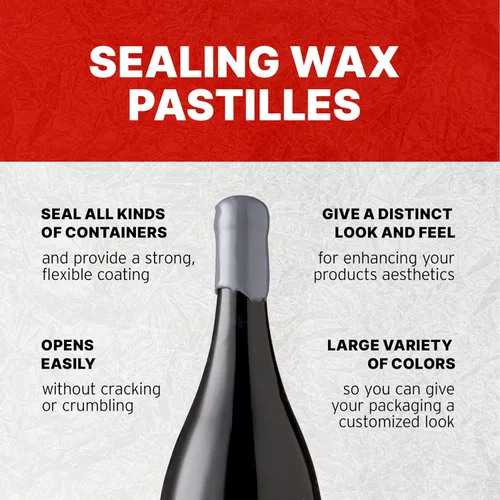 Miniatura 3 de Blended Waxes, Inc. - Cera de sellado de botellas, perlas de sello de cera de pastilla para sellado de botellas de vino, cerveza y licor, sella