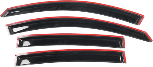 Miniatura 3 de IKON MOTORSPORTS Visera de ventana con cinta/externa, compatible con Nissan Altima 4DR 2007-2012, deflector de ventana de lluvia para automóvil