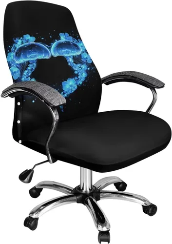 Miniatura 18 de Funda para silla de oficina de mármol morado, lavable, funda para silla de escritorio, fundas para silla de computadora para silla giratoria, silla