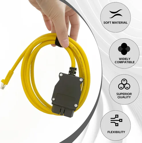 Miniatura 5 de Connect Fit para cable OBD2 compatible con BM-WW F serie F codificación Ethernet ENET Rj45 OBD cable codificación E-SYS ISTA + ICOM Bootmod3