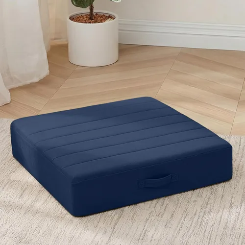 Miniatura 15 de MeMoreCool Cojín cuadrado de piso para sentarse para adultos y niños, gran cojín de meditación con espuma gruesa y cubierta mullida, cojín de piso