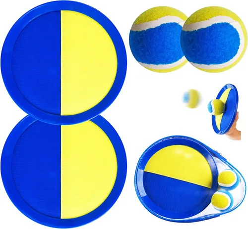 Juego de pelota de captura para niños, juguetes de playa, juegos de lanzamiento y captura de césped en el patio trasero, versión mejorada, lanzar