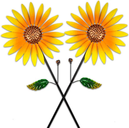 Miniatura 9 de 2 paquetes de giradores de viento para exteriores, decoración de girasol girador de viento para patio, molinetes, giradores de viento para patio