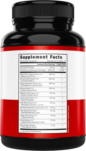 Miniatura 5 de Suplemento de berberina HCL (60 cápsulas) Soporte de salud intestinal premium para adultos y suplemento GLP-1 (60 unidades) Fórmula 14 en 1