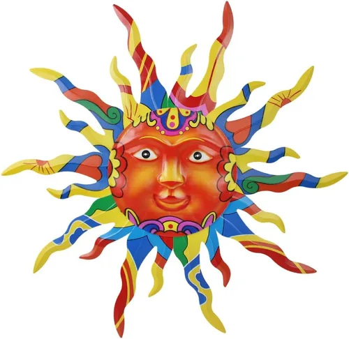 Miniatura 9 de VEWOGARDEN Arte Decorativo de Pared de Sol de Metal de 13 pulgadas para Colgar en Interiores y Exteriores, Hogar, Jardín, Regalos de Navidad