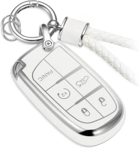 Miniatura 39 de Funda para Llavero Mercedes con Llavero de Cuerda Trenzada de Metal, Funda de Llave Suave Mejorada para Carcasa de Llavero Remoto Inteligente Sin