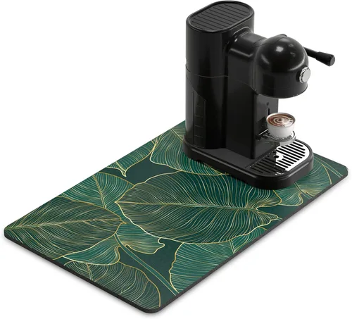 Miniatura 50 de Rnivvi Tapete de secado de platos para encimera de cocina, 16 x 18 pulgadas, bonita almohadilla de secado absorbente resistente al calor con goma