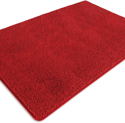 Miniatura 477 de Alfombra de baño pequeña de 12 x 18 pulgadas, lavable y absorbente, antideslizante, alfombra de baño de felpilla gruesa y suave para baño, ducha