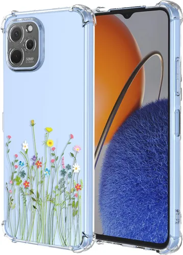 Miniatura 18 de Funda para Huawei Nova Y61 Clear Flower Phone Case Soft TPU a prueba de golpes, antiarañazos, funda protectora para Huawei Nova Y61, flores coloridas