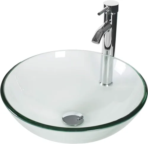 Miniatura 8 de UEV Juego de tocador de baño antiguo de 24 pulgadas, color marrón oscuro con lavabo, armario de baño de madera de hierro con grifo de temperatura
