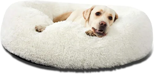 Miniatura 15 de Hachikitty Calming Donut Cuddler - Cama para perros medianos, 24 pulgadas