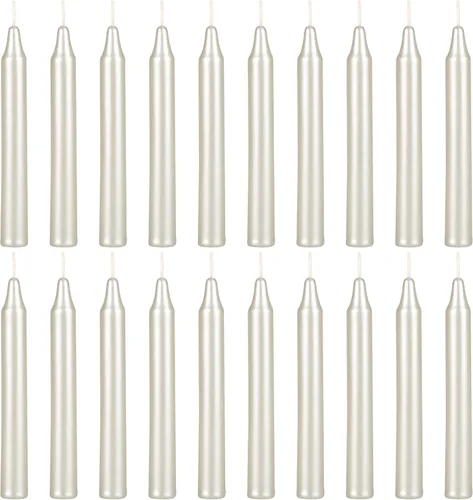 Miniatura 14 de MEGA CANDLES 20 piezas de velas cónicas mini sin perfume amarillas exquisitas, 10 cm de alto x 1 cm de diámetro, Campanas Mágicas, Encantamiento
