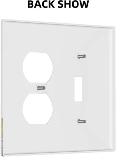 Miniatura 1184 de Placa Decorativa de Pared de Granja Rústica con Cuerno de Madera para Puerta de Granero 1 Banda Duplex Cubiertas de Toma Eléctrica Soltera
