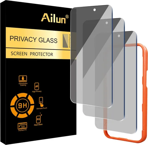Miniatura 7 de Ailun Protector de pantalla de privacidad para iPhone 16e / iPhone 14 / iPhone 13 / iPhone 13 Pro [6.1 pulgadas] paquete de 2 fundas de vidrio