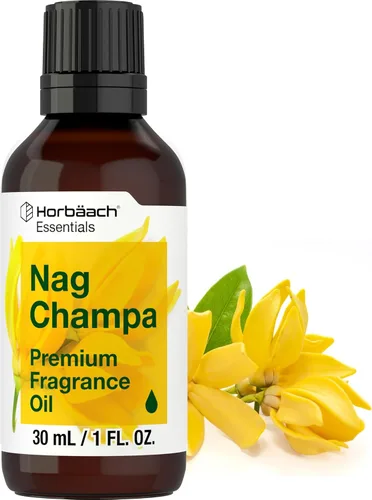 Aceite aromático Horbäach Nag Champa | 1 fl oz (30ml) | Grado prémium | para difusores, velas y fabricación de jabón, proyectos DIY y más