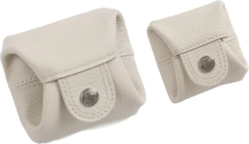 Miniatura 61 de Cockatoo Monedero de cuero genuino para cambio, mini billetera con bolsillo a presión para hombres y mujeres, Rojo (Aurora Red), Casual