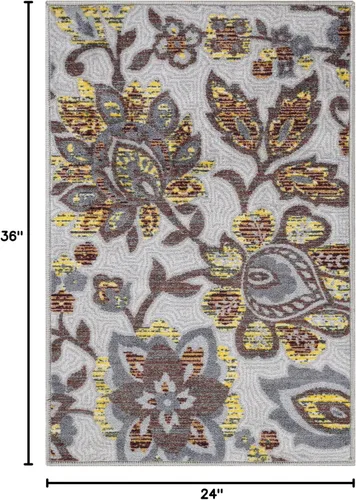 Miniatura 3 de Superior 's Designer - Alfombra antideslizante Jezabel de alta calidad, impresa digitalmente de alta calidad, bajo mantenimiento, asequible y a