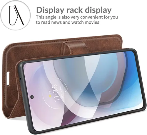 Miniatura 5 de Funda con tapa para Motorola One 5G UW Ace Wallet Funda protectora magnética de cuero para Moto One 5G Ace 2021 / Moto G 5G Folio Book Cover & Stand