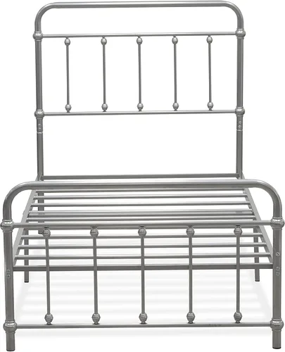 Miniatura 5 de East West Furniture GDTBSIL Garland - Marco de cama individual con 6 patas de metal, marco de cama de lujo con recubrimiento en polvo, color plateado