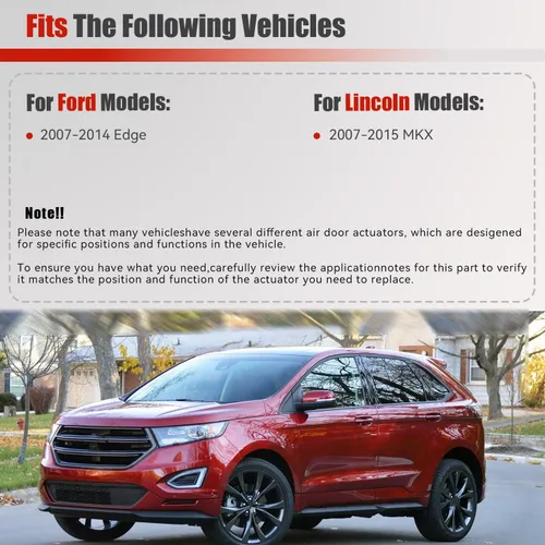 Miniatura 5 de Actuador de puerta de mezcla de calentador HVAC 604-239, lado del conductor, compatible con Ford Edge Lincoln MKX 2007-2015, el actuador