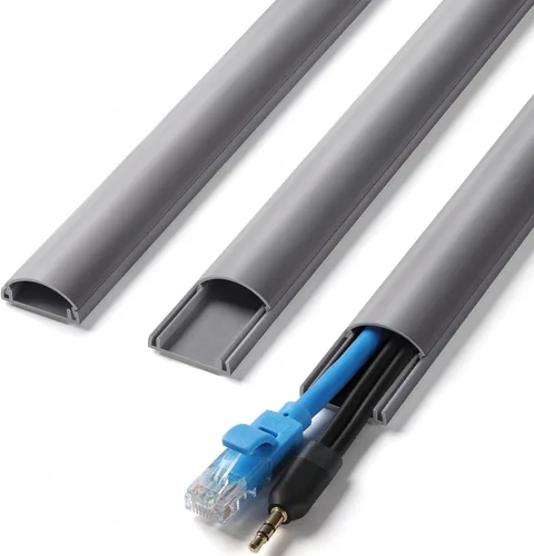 Miniatura 14 de ZhiYo Ocultador de cable de 39 pulgadas (3 piezas de 13 pulgadas de largo cada una), para 1-2 cables, cubiertas de cable autoadhesivas para cables